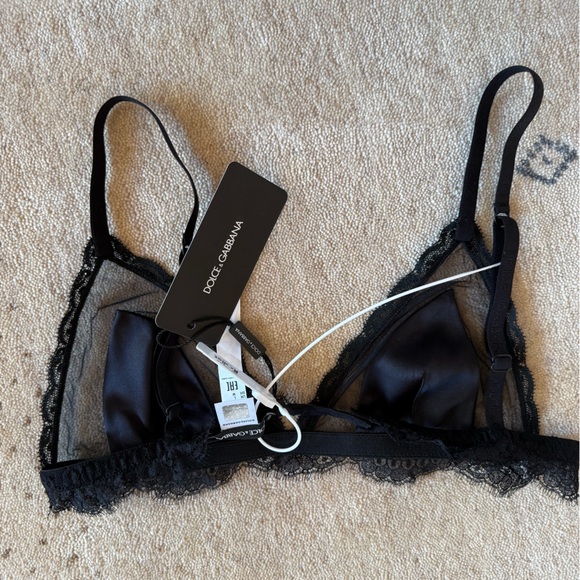 Dolce & Gabbana Black Lace Bralette, M, NWT - Picture 3 of 11